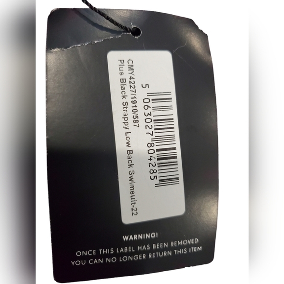 Black Monokini  Sz 18 - Picture 3 of 4